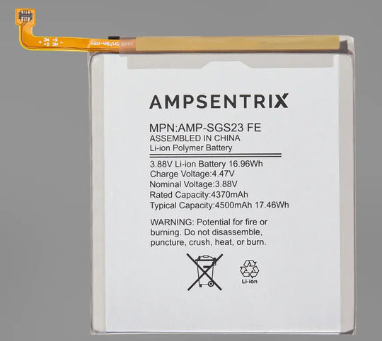AmpSentrix Replacement Battery Compatible with Samsung S23 FE 5G - 3C Easy Markham