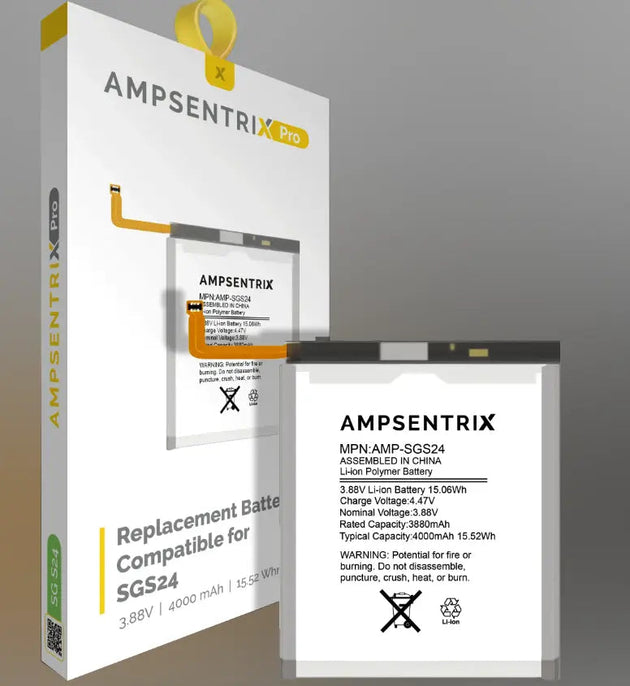 AmpSentrix Replacement Battery Compatible with Samsung S24, S24 Plus & S24 Ultra 5G - 3C Easy Markham