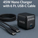 Anker 45W Nano Charger with 6 Ft. USB-C Cable - 3C Easy Markham