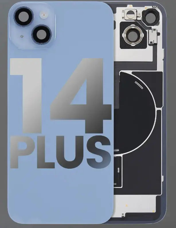Back Cover Pre-Installed with Wireless Charging Coil, MagSafe Magnets & Flashlight Flex for iPhone 14 Plus - 3C Easy Markham