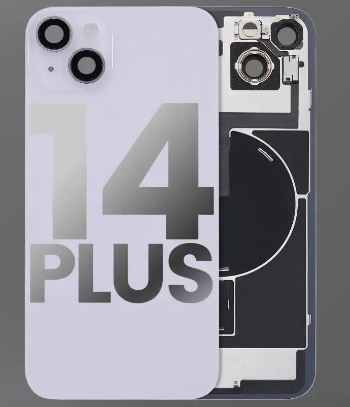 Back Cover Pre-Installed with Wireless Charging Coil, MagSafe Magnets & Flashlight Flex for iPhone 14 Plus - 3C Easy Markham