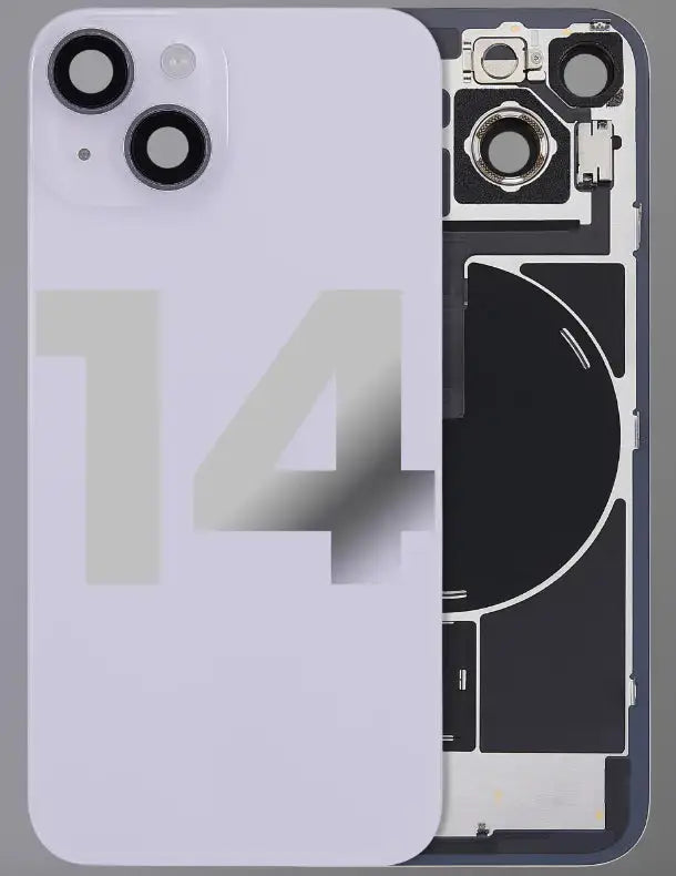 Back Cover Pre-Installed with Wireless Charging Coil, MagSafe Magnets & Flashlight Flex for iPhone 14 - 3C Easy Markham