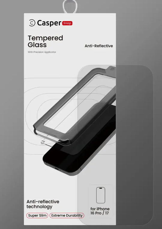 Casper Snap Tempered Glass Protector w/ Anti- Reflective Compatible with iPhone 17 Series - 3C Easy Markham