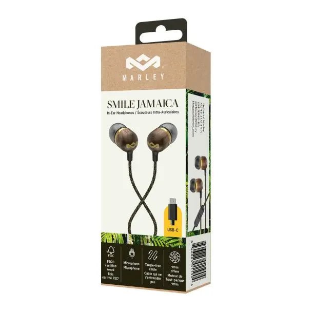 House of Marley's Smile Jamaica USB-C Earbuds - 3C Easy Markham