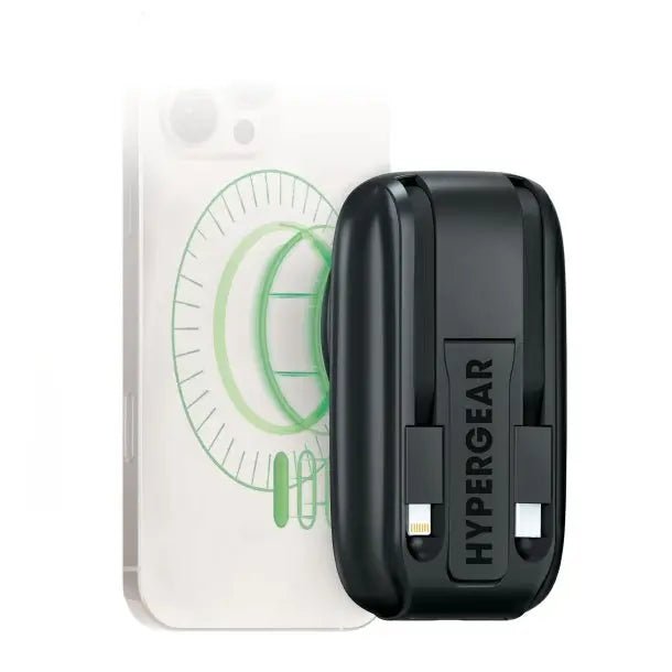 Hypergear 5000mAh Mag Grip Go Wireless Charging Power Bank w/ MagSafe & Cable - 3C Easy Markham