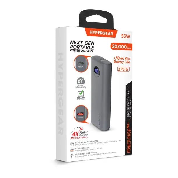 HyperGear's 20000mAh Power Pack Pro+ Portable Power Bank with Digital Display - 3C Easy Markham