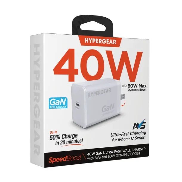 HyperGear's 40W/60W Max USB-C PD 3.2/AVS/DPS GaN Wall Charger - 3C Easy Markham