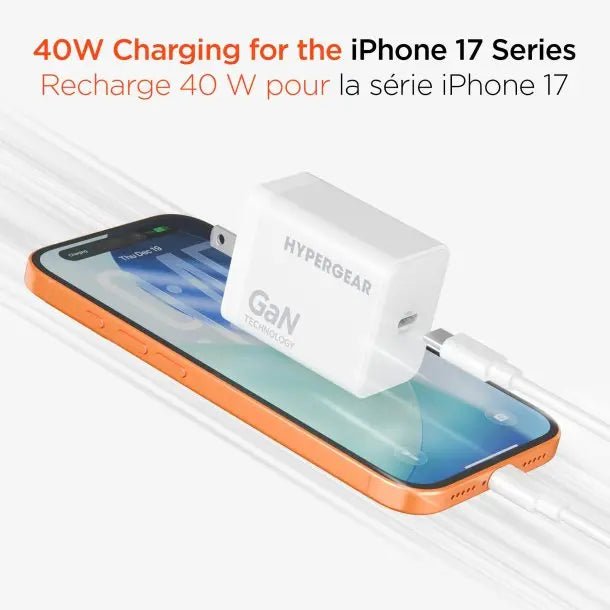 HyperGear's 40W/60W Max USB-C PD 3.2/AVS/DPS GaN Wall Charger - 3C Easy Markham
