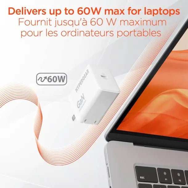 HyperGear's 40W/60W Max USB-C PD 3.2/AVS/DPS GaN Wall Charger - 3C Easy Markham