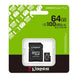 Kingston Canvas Select Plus 64GB microSDXC Card – Up to 100MB/s, A1 Performance (Gen 3) + SD Adapter - 3C Easy Markham