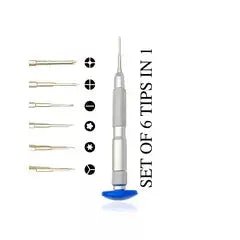 Nanch Screwdrivers Set 6 in 1 (2.5mm Convex Cross / Torx T2 / Tri-point / PH000 1.2mm / 0.8mm P2 /Flathead 1mm) - 3C Easy Markham