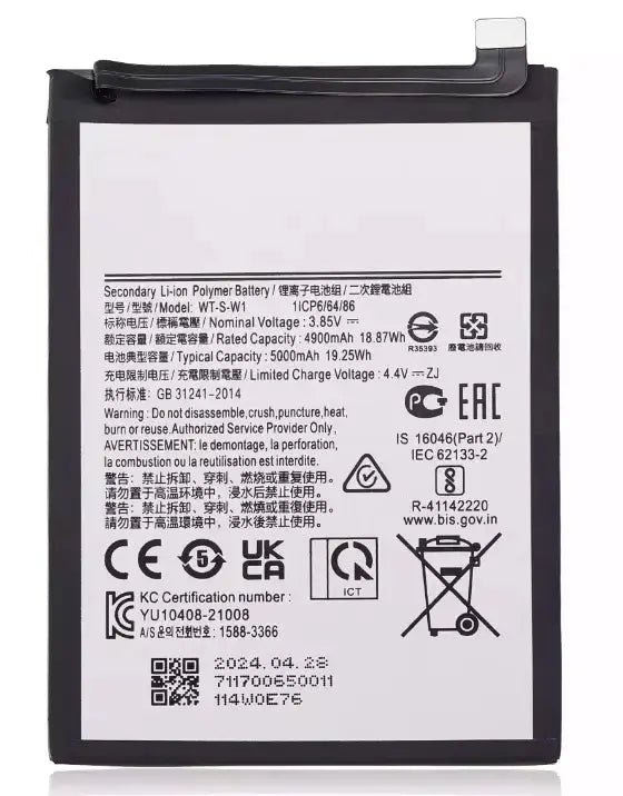 Replacement Batteries for Samsung A1X Series - 3C Easy Markham