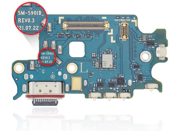 Replacement Charging Port Board for Samsung Galaxy S22 5G, S22 Plus 5G and S22 Ultra 5G - 3C Easy Markham