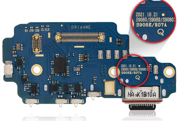Replacement Charging Port Board for Samsung Galaxy S22 5G, S22 Plus 5G and S22 Ultra 5G - 3C Easy Markham