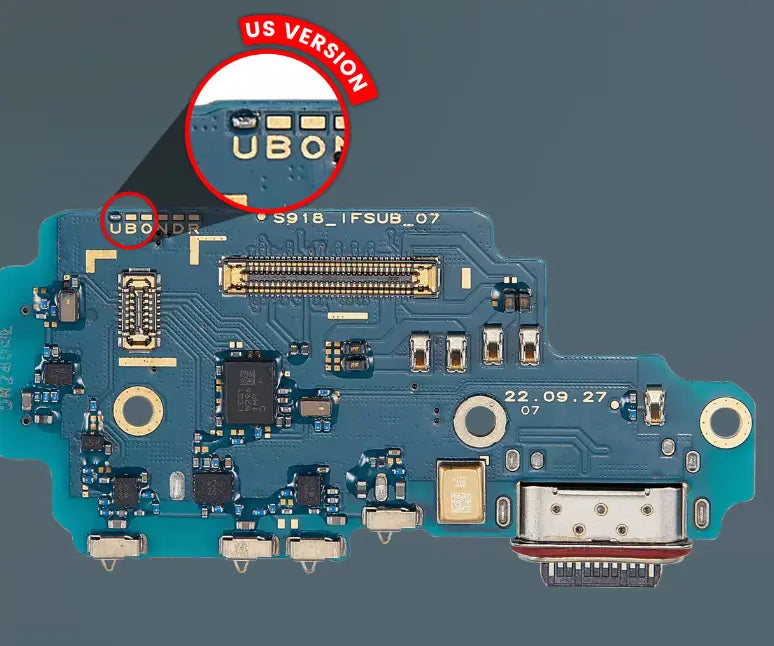 Replacement Charging Port Daughter Board Comaptible with Samsung Galaxy S23 5G, S23 Plus 5G and S23 Ultra 5G - 3C Easy Markham
