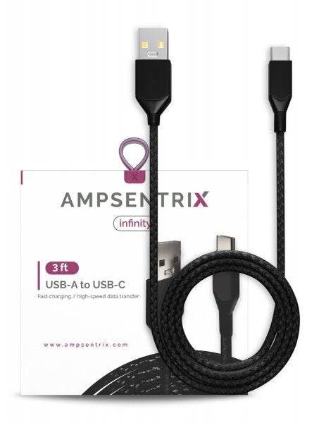 Ampsentrix Braided USB-A to USB-C Cable - 3C Easy Markham