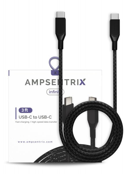 Ampsentrix Braided USB-C to USB-C Cable - 3C Easy Markham