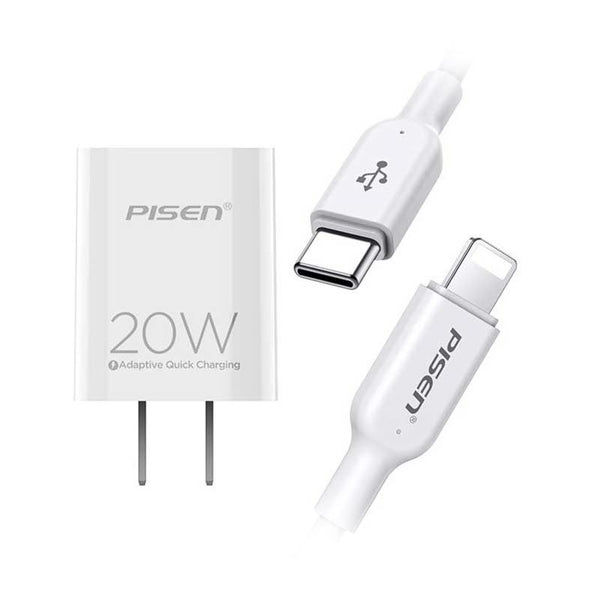 Pisen PD 20W charger set w/ USB-C to Lightning cable - 3C Easy Markham