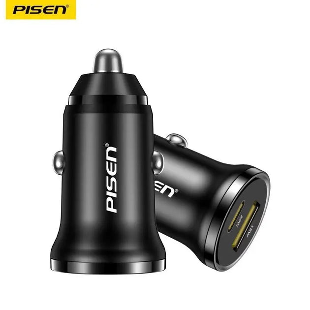 Pisen PD+PPS 30W Car Charger (USB-C Output x1 USB-A Output x1) - 3C Easy Markham